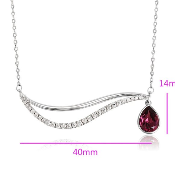 Gorgeous Swarovski Wave Necklace - Picture 5 of 14